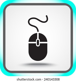 Computer mouse sign icon, vector illustration. Flat design style 