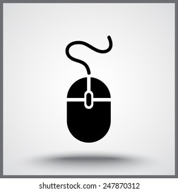 Computer mouse sign icon, vector illustration. Flat design style 