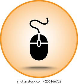 Computer mouse sign icon, vector illustration. Flat design style 