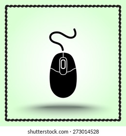 Computer mouse sign icon, vector illustration. Flat design style