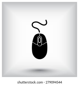 Computer mouse sign icon, vector illustration. Flat design style