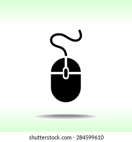 Computer mouse sign icon, vector illustration. Flat design style 