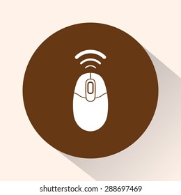 Computer mouse sign icon, vector illustration. Flat design style