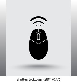 Computer mouse sign icon, vector illustration. Flat design style