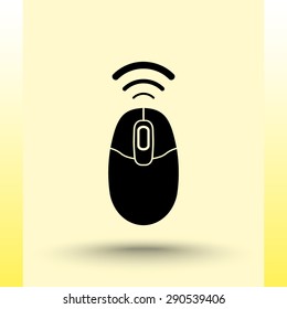 Computer mouse sign icon, vector illustration. Flat design style