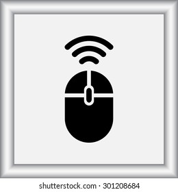 Computer mouse sign icon, vector illustration. Flat design style
