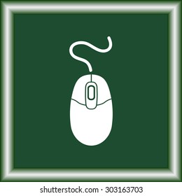 Computer mouse sign icon, vector illustration. Flat design style