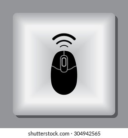 Computer mouse sign icon, vector illustration. Flat design style