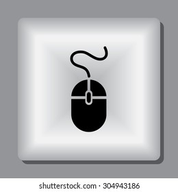 Computer mouse sign icon, vector illustration. Flat design style 