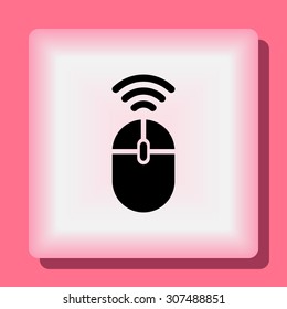 Computer mouse sign icon, vector illustration. Flat design style