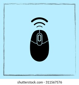 Computer mouse sign icon, vector illustration. Flat design style