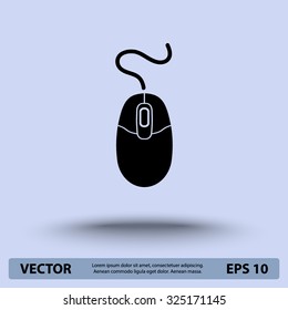Computer mouse sign icon, vector illustration. Flat design style
