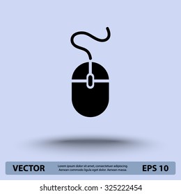 Computer mouse sign icon, vector illustration. Flat design style 