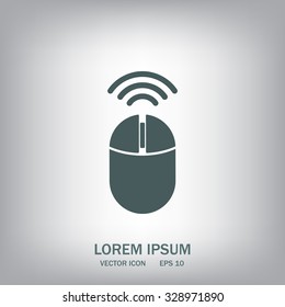 Computer mouse sign icon, vector illustration. Flat design style