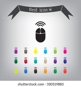 Computer mouse sign icon, vector illustration. Flat design style