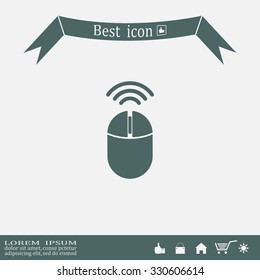 Computer mouse sign icon, vector illustration. Flat design style