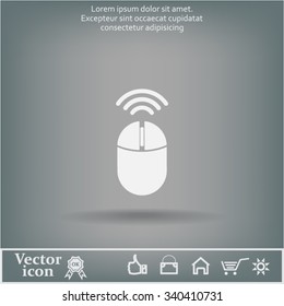 Computer mouse sign icon, vector illustration. Flat design style