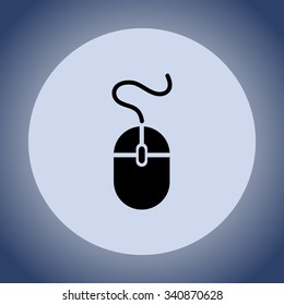 Computer mouse sign icon, vector illustration. Flat design style 