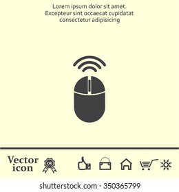 Computer mouse sign icon, vector illustration. Flat design style