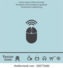 Computer mouse sign icon, vector illustration. Flat design style