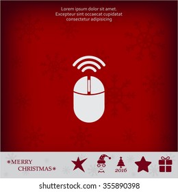 Computer mouse sign icon, vector illustration. Flat design style