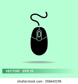 Computer mouse sign icon, vector illustration. Flat design style