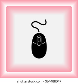 Computer mouse sign icon, vector illustration. Flat design style