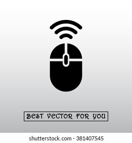 Computer mouse sign icon, vector illustration. Flat design style