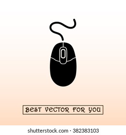 Computer mouse sign icon, vector illustration. Flat design style