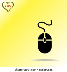 Computer mouse sign icon, vector illustration. Flat design style 