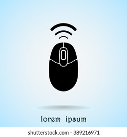 Computer mouse sign icon, vector illustration. Flat design style
