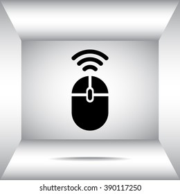 Computer mouse sign icon, vector illustration. Flat design style