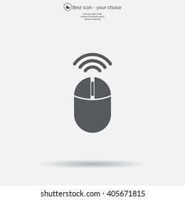 Computer mouse sign icon, vector illustration. Flat design style