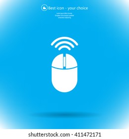 Computer mouse sign icon, vector illustration. Flat design style