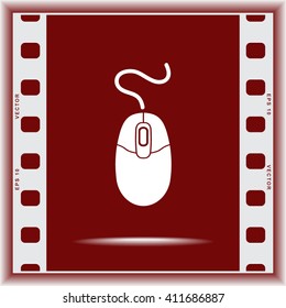 Computer mouse sign icon, vector illustration. Flat design style