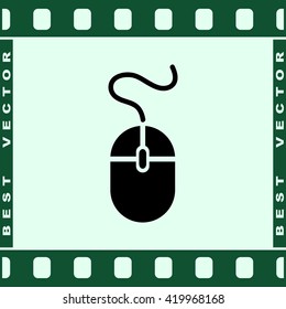 Computer mouse sign icon, vector illustration. Flat design style 