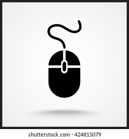 Computer mouse sign icon, vector illustration. Flat design style 