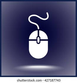 Computer mouse sign icon, vector illustration. Flat design style 