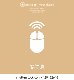 Computer mouse sign icon, vector illustration. Flat design style
