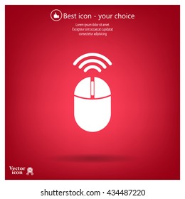 Computer mouse sign icon, vector illustration. Flat design style