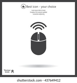 Computer mouse sign icon, vector illustration. Flat design style