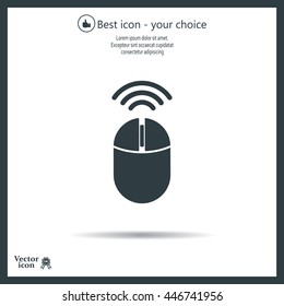 Computer mouse sign icon, vector illustration. Flat design style