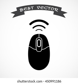 Computer mouse sign icon, vector illustration. Flat design style