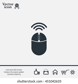 Computer mouse sign icon, vector illustration. Flat design style