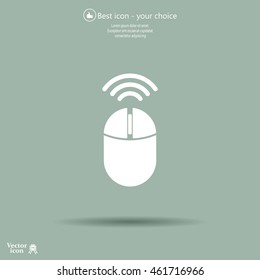 Computer mouse sign icon, vector illustration. Flat design style
