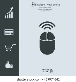 Computer mouse sign icon, vector illustration. Flat design style