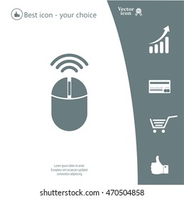 Computer mouse sign icon, vector illustration. Flat design style