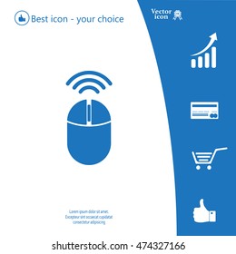 Computer mouse sign icon, vector illustration. Flat design style