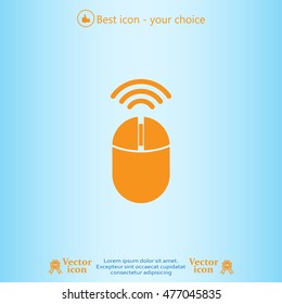 Computer mouse sign icon, vector illustration. Flat design style