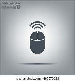Computer mouse sign icon, vector illustration. Flat design style
